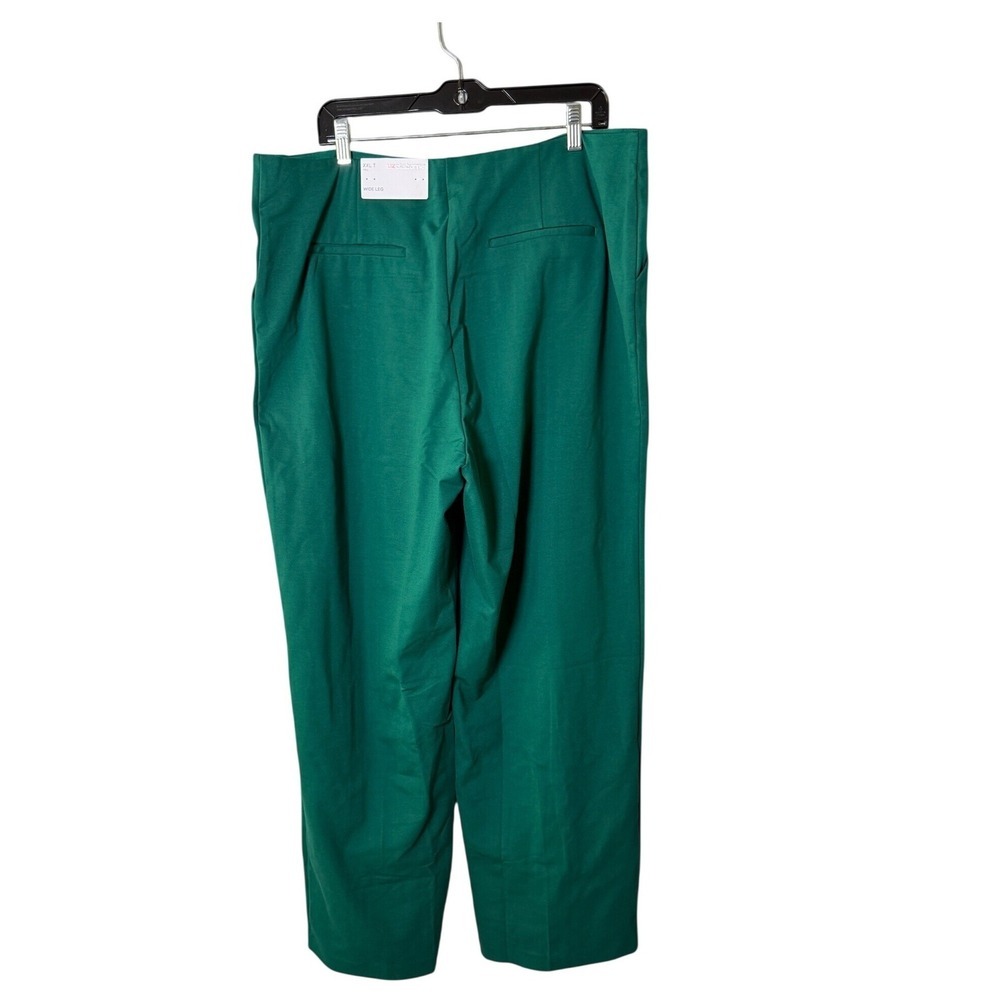 Liz Claiborne Wide Leg Trousers Bold Emerald Green Size XXL Tall NWT - Picture 6 of 8